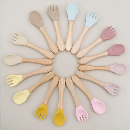 Silicone Spoon Fork 2pc