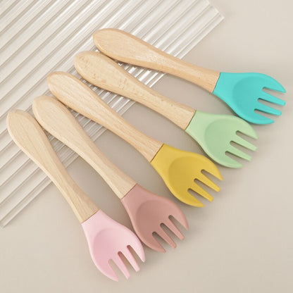 Silicone Spoon Fork 2pc